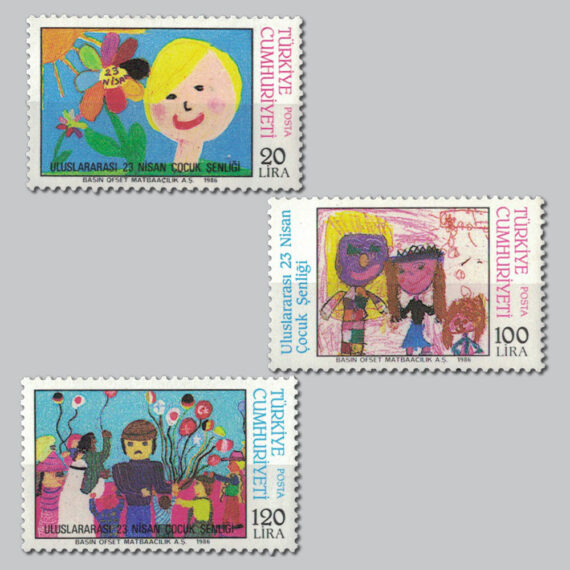 1986 Uluslararası 23 Nisan Çocuk Şenliği Pulları