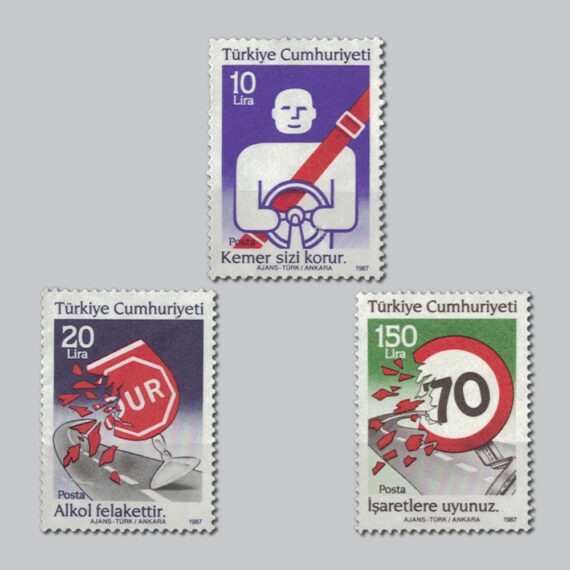 1987 Trafik Konulu Sürekli Seri Pulları