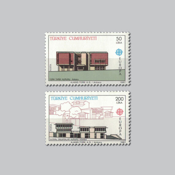 1987 Europa Cept Mimaride Modern Sanat Pulları