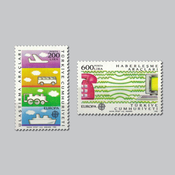 1988 Europa Cept Ulaştırma ve Haberleşme Araçları Pulları