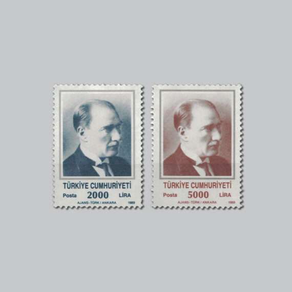 1989 Atatürk Portreli Sürekli Seri Pulları