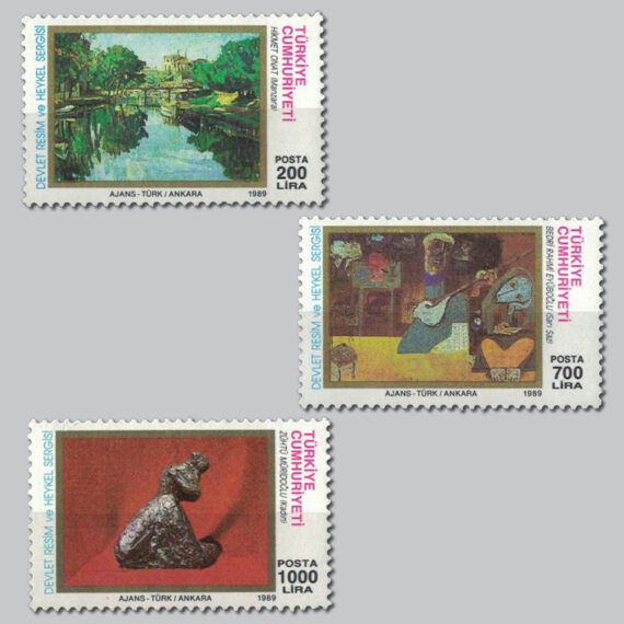 1989 Devlet Resim ve Heykel Sergisi Pulları