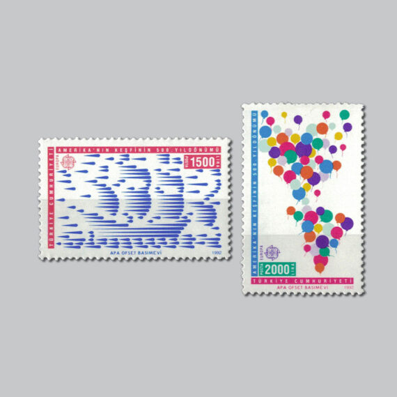 1992 Europa Cept Amerikanın Keşfinin 500.Yıldönümü Pulları