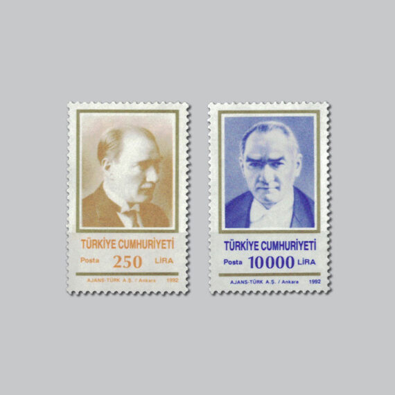 1992 Atatürk Portreli Sürekli Seri Pulları