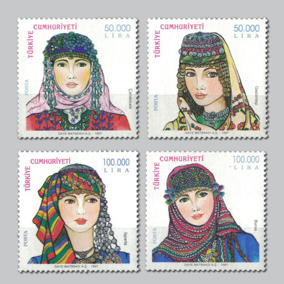 1997 Türk Kadın Başlıkları Pulları