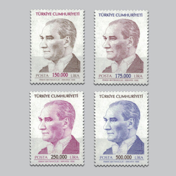 1998 Atatürk Portreli Sürekli Seri Pulları