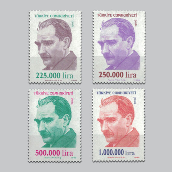 1999 Atatürk Portreli Sürekli Seri Pulları