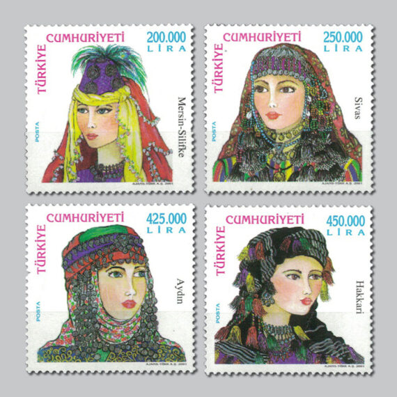 2001 Türk Kadın Başlıkları Pulları