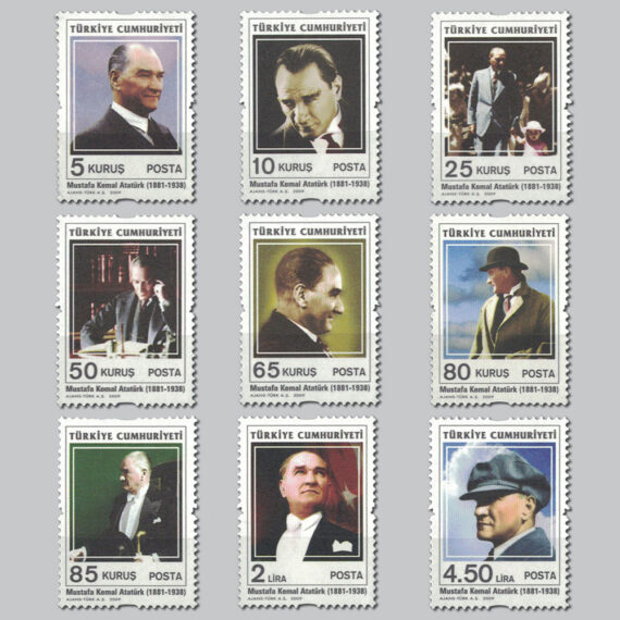 2009 Atatürk Konulu Sürekli Posta Pulları
