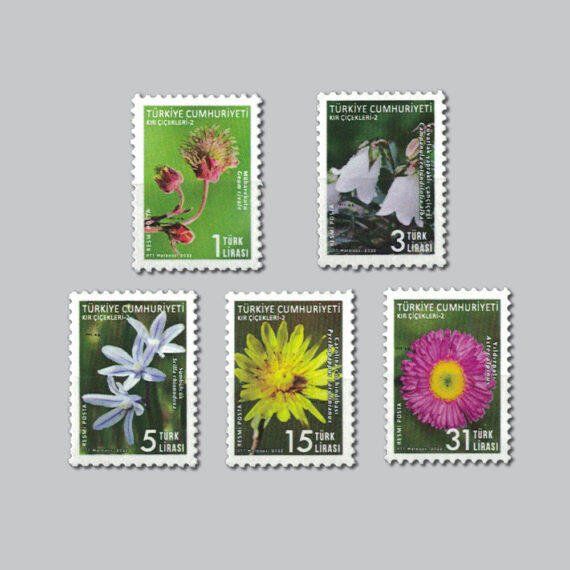 Kır Çiçekleri 2 Konulu Resmi Posta Pulları