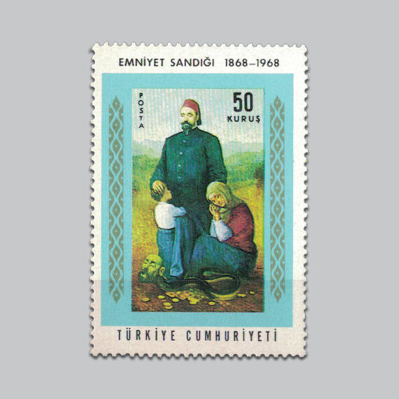 1968 İstanbul Emniyet Sandığı'nın 100.Yılı Pulu