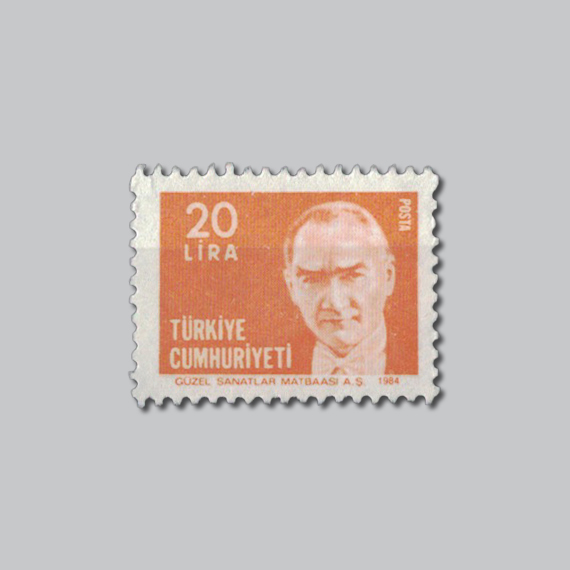 1984 Atatürk Portreli Sürekli Posta Pulu