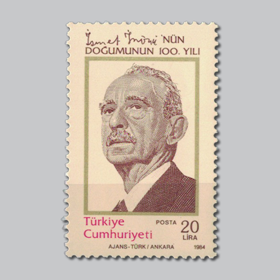 1984 İsmet İnönünün Doğumunun 100.Yılı Pulu