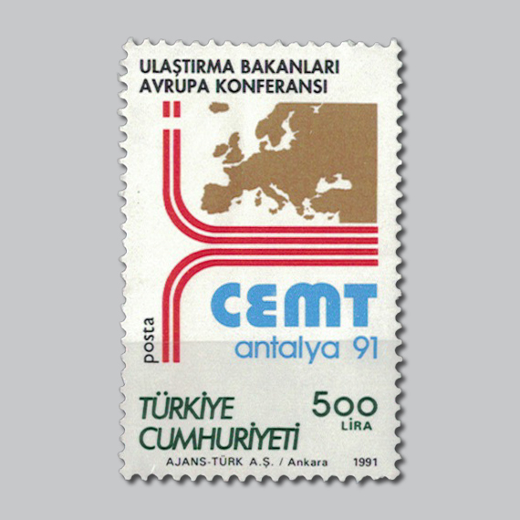 1991 Ulaştırma Bakanları Avrupa Konferansı Pulu