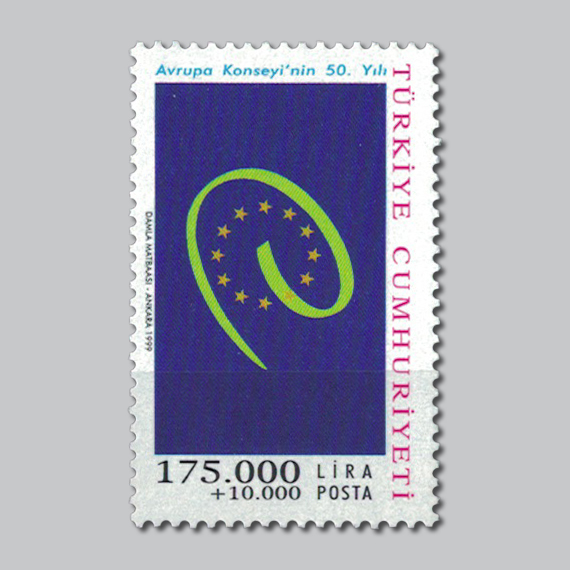1999 Avrupa Konseyinin 50.Yılı Pulu