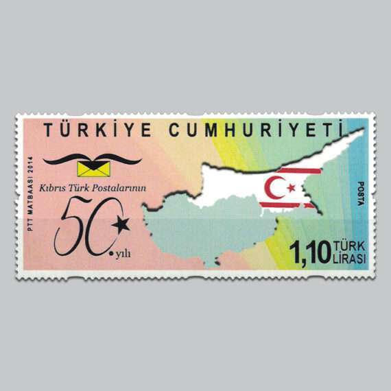 Kıbrıs Türk Postalarının 50.Yılı Pulu