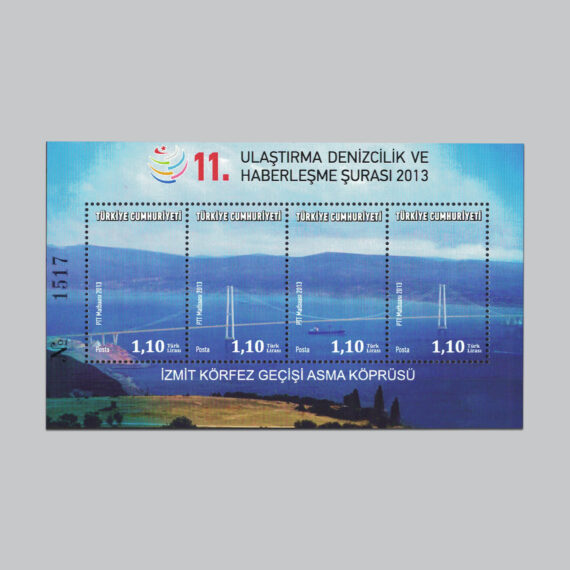 2013 11.Ulaştırma Denizcilik ve Haberleşme Şurası 2013 Anma Bloku 1-5000 arası seri numaralı