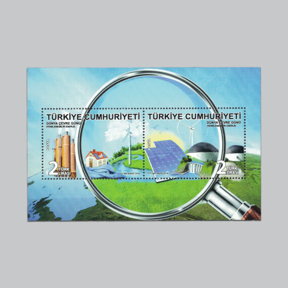 2018 Dünya Çevre Günü Yenilenebilir Enerji Blok Pulu