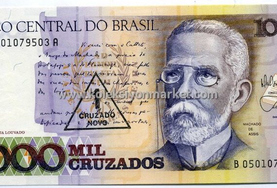 1989 1 Cruzado on 1000 Cruzados