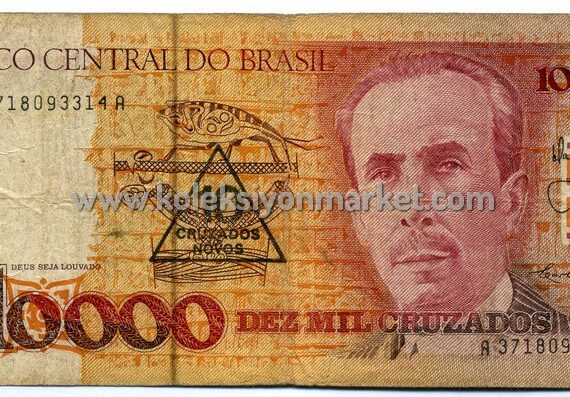 1989-1990 10 Cruzados on 10000 Cruzados