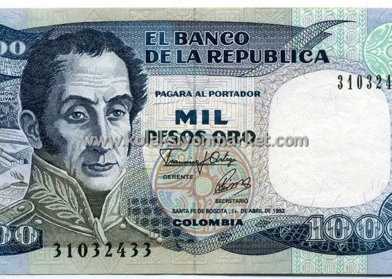 1992 1000 Pesos Oro 02