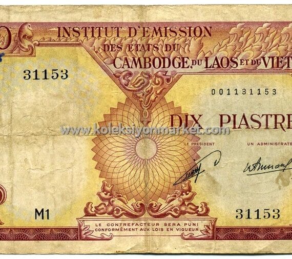 1953 10 Piastres 10 Dong
