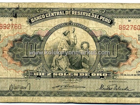 1953 10 Soles De Oro