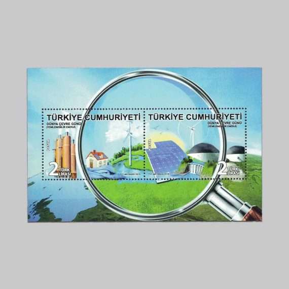2018 Dünya Çevre Günü Yenilenebilir Enerji Blok Pulu